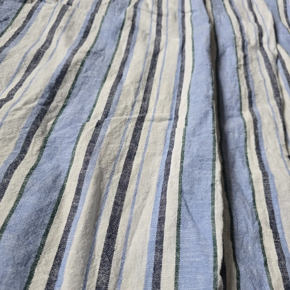 Max Studio Linen Blend Button Front Skirt Size Large